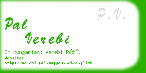 pal verebi business card